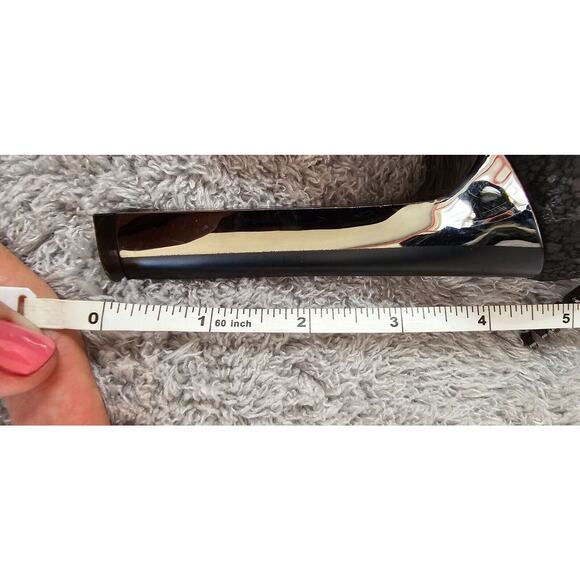 NWOB DKNY Dava Ankle Cuff LOGO Zip Back Platform Dress Heels Sandals Sz 6M 36 B - Picture 8 of 10